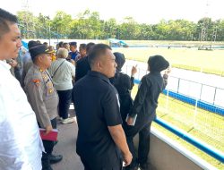 Polresta Deli Serdang Dampingi Dir Pamobvit Poldasu dan Tim Auditor dari Baharkam Mabes Polri Cek Kesiapan Stadion Baharoeddin Siregar Lubuk Pakam