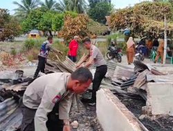 Polsek Tanjung Morawa Gelar Bakti Sosial Bantu Korban Kebakaran di Desa Penara Kebun